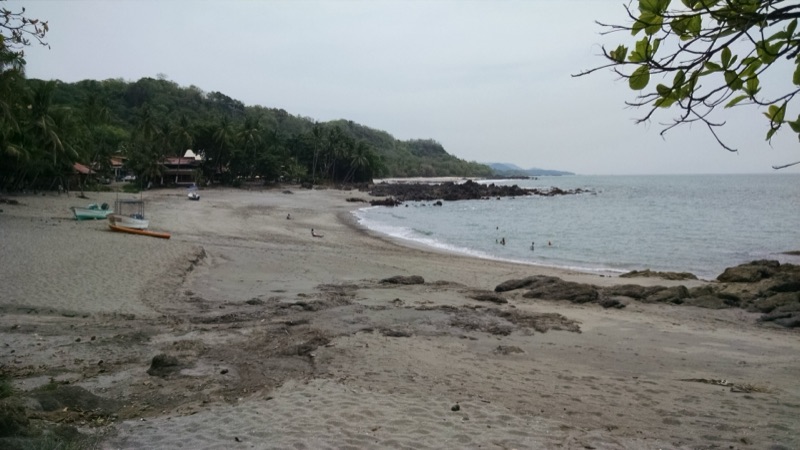 The beach at Montezuma looking north